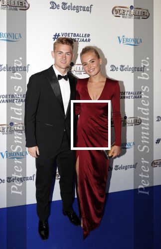 Hilversum 2 september 2019
Voetballer van het jaar verkiezing in studio 21. Annekee Molenaar met vriend Matthijs de Ligt