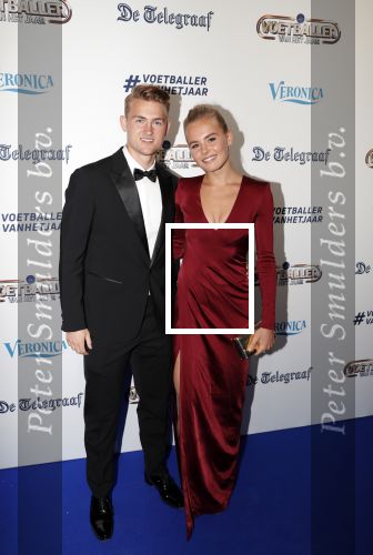 Hilversum 2 september 2019
Voetballer van het jaar verkiezing in studio 21. Annekee Molenaar met vriend Matthijs de Ligt