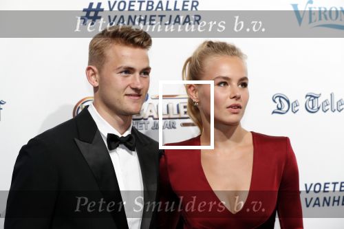 Hilversum 2 september 2019
Voetballer van het jaar verkiezing in studio 21. Annekee Molenaar met vriend Matthijs de Ligt