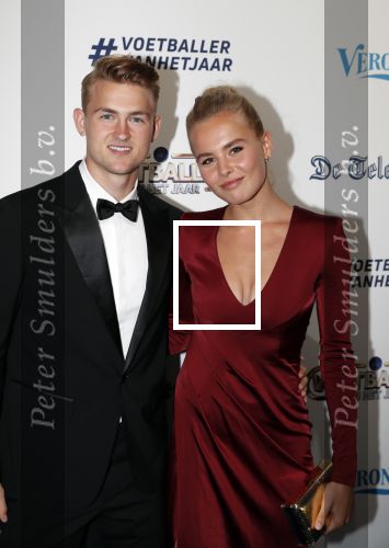 Hilversum 2 september 2019
Voetballer van het jaar verkiezing in studio 21. Annekee Molenaar met vriend Matthijs de Ligt
