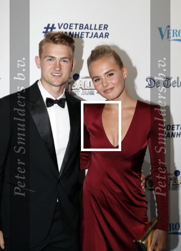 Hilversum 2 september 2019
Voetballer van het jaar verkiezing in studio 21. Annekee Molenaar met vriend Matthijs de Ligt