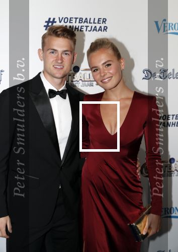 Hilversum 2 september 2019
Voetballer van het jaar verkiezing in studio 21. Annekee Molenaar met vriend Matthijs de Ligt