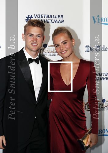 Hilversum 2 september 2019
Voetballer van het jaar verkiezing in studio 21. Annekee Molenaar met vriend Matthijs de Ligt