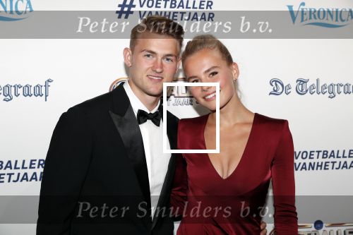 Hilversum 2 september 2019
Voetballer van het jaar verkiezing in studio 21. Annekee Molenaar met vriend Matthijs de Ligt