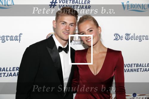 Hilversum 2 september 2019
Voetballer van het jaar verkiezing in studio 21. Annekee Molenaar met vriend Matthijs de Ligt