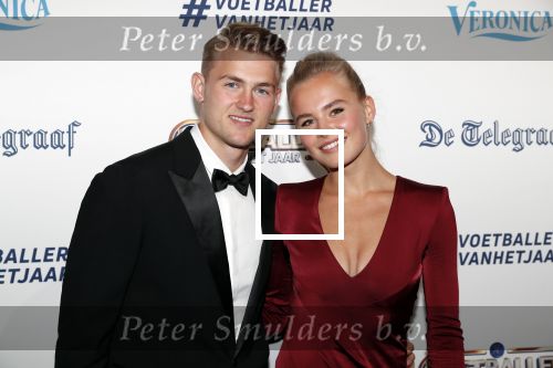 Hilversum 2 september 2019
Voetballer van het jaar verkiezing in studio 21. Annekee Molenaar met vriend Matthijs de Ligt