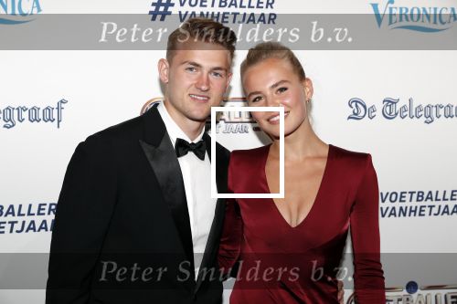 Hilversum 2 september 2019
Voetballer van het jaar verkiezing in studio 21. Annekee Molenaar met vriend Matthijs de Ligt