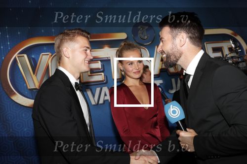 Hilversum 2 september 2019
Voetballer van het jaar verkiezing in studio 21. Annekee Molenaar met vriend Matthijs de Ligt