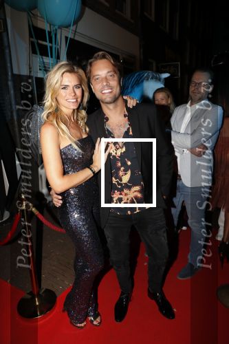 Amsterdam 21 september 2019
Trouwfeest Martijn en Deborah Krabbe bij Akhnaton . Nicolette v Dam met haar man Bas Smit