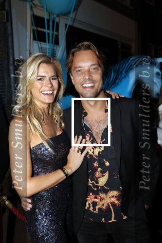 Amsterdam 21 september 2019
Trouwfeest Martijn en Deborah Krabbe bij Akhnaton . Nicolette v Dam met haar man Bas Smit