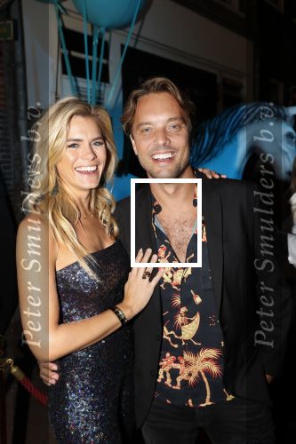 Amsterdam 21 september 2019
Trouwfeest Martijn en Deborah Krabbe bij Akhnaton . Nicolette v Dam met haar man Bas Smit