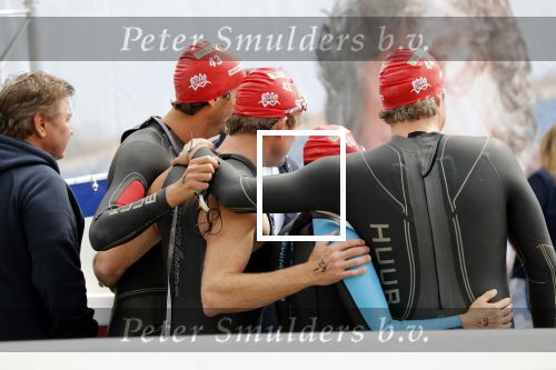 AMSTERDAM 8 september 2019
Amsterdam City Swim voor ALS. Pieter v d Hoogenband met Jan Joost v Gangelen en Beau v Erven Dorens