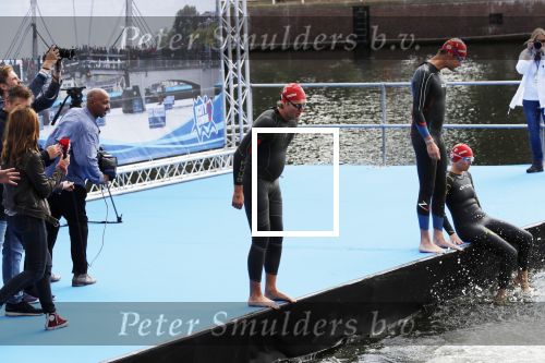 AMSTERDAM 8 september 2019
Amsterdam City Swim voor ALS. Pieter v d Hoogenband kwam mwet zijn vrouw Marie Jose en broer Robert