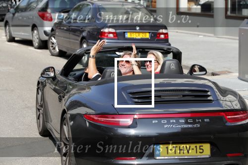 Amsterdam 26 augustus 2019
Sonja Bakker en haar vriend Barry v Suijdam in een porsche 911 cabrio in Amsterdam zuid