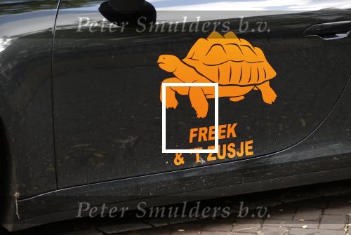 Amsterdam 7 oktober 2020
Bas Smit rijdt in een porsche met schildpadden erop. Bas heeft mer dan 600k opgehaald voor het prinses Maxima centrum