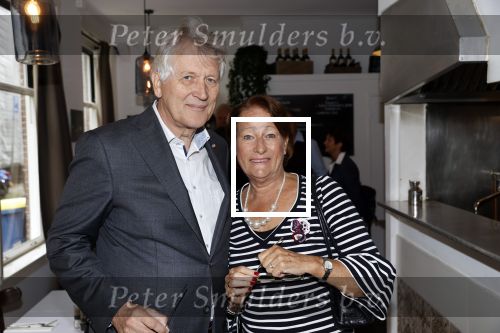 Amsterdam 27 september 2020
Expositie Davide Heijmans . De expositie heet 24/24 San remo en  hangt bij restaurant La Trattoria Di Donna Sofia in de Jordaan. Dirk Scheringa met zijn vrouw