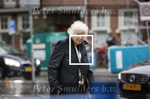Amsterdam 10 oktober 2020
Marjan Berk doet in de regen boodschappen in Amsterdam zuid