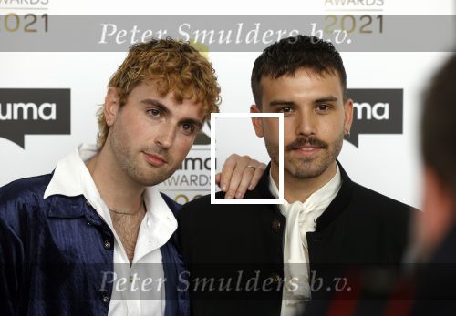 Amsterdam 20 september 2021
Buma awards in Bimhuis in Amsterdam.
Duncan Laurence en zijn vriend Jordan Garfield