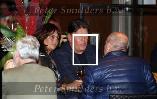 Amsterdam 4 oktober 2021
Frank masmeijer met zijn vriendin Anita Oostingh op terras bij v Dam in Amsterdam zuid