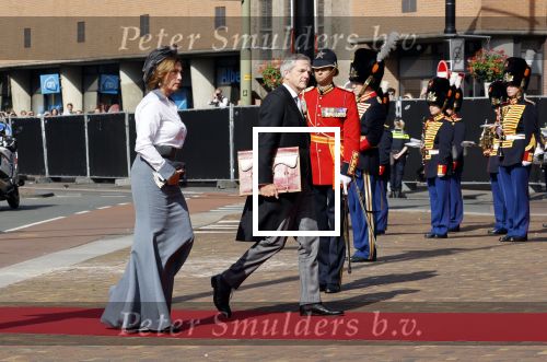 Den Haag 21 september 2021
Prinsjesdag in Den Haag 2021. De troonrede is in de grote kerk. Aanwezig namens de koninklijke familie zijn Koning Willem Alexander en Koningin Maxima Prins Constantijn en Prinses Laurentien. Grootmeesteres Bibi van Zuylen van Nijevelt-den Beer Poortugael en Grootmeester Chris Breedveld