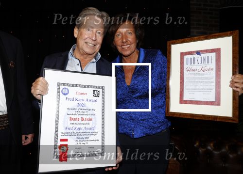 Utrecht 10 oktober 2021
Hans Kazan krijgt de Fred Kaps award.
Zijn vrouw Wendy en zoon Steven Kazan