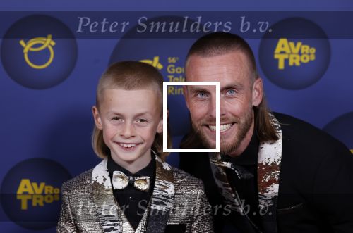 Amsterdam 14 oktober 2021
Televizierring gala in Carre Amsterdam. Nathan Rutjes met zijn zoon Lavezzi