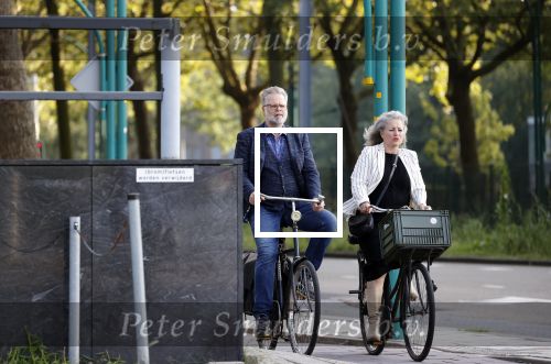 Amsterdam 3 september 2021
Paatrick Stoof met zijn partner op de fiets in Amsterdam Buitenveldert.