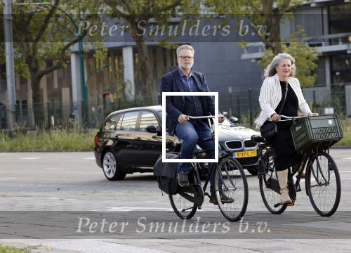 Amsterdam 3 september 2021
Paatrick Stoof met zijn partner op de fiets in Amsterdam Buitenveldert.