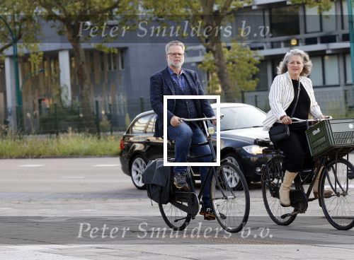Amsterdam 3 september 2021
Paatrick Stoof met zijn partner op de fiets in Amsterdam Buitenveldert.
