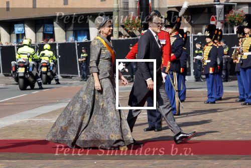 Den Haag 21 september 2021
Prinsjesdag in Den Haag 2021. De troonrede is in de grote kerk. Aanwezig namens de koninklijke familie zijn Koning Willem Alexander en Koningin Maxima Prins Constantijn en Prinses Laurentien.