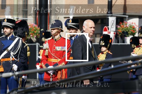 Den Haag 21 september 2021
Prinsjesdag in Den Haag 2021. De troonrede is in de grote kerk. Aanwezig namens de koninklijke familie zijn Koning Willem Alexander en Koningin Maxima Prins Constantijn en Prinses Laurentien.