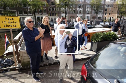 Amsterdam 6 september 2021
Willibrord Frequin viert zijn 80e verjaardag  met zijn kinderen vrouw en beste vrienden op een boot op de grachten van Amsterdam. Zijn kinderen Barbara Rebecca Louis .