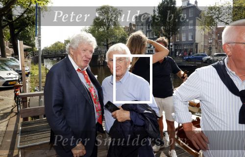 Amsterdam 6 september 2021
Willibrord Frequin viert zijn 80e verjaardag  met zijn kinderen vrouw en beste vrienden op een boot op de grachten van Amsterdam. Zijn kinderen Barbara Rebecca Louis . Willibrord met zijn broer