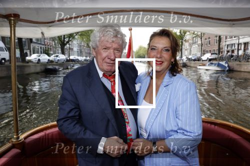 Amsterdam 6 september 2021
Willibrord Frequin viert zijn 80e verjaardag  met zijn kinderen vrouw en beste vrienden op een boot op de grachten van Amsterdam. Zijn kinderen Barbara Rebecca Louis . Willibrord met zijn vrouw