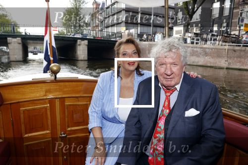 Amsterdam 6 september 2021
Willibrord Frequin viert zijn 80e verjaardag  met zijn kinderen vrouw en beste vrienden op een boot op de grachten van Amsterdam. Zijn kinderen Barbara Rebecca Louis . Willibrord met zijn vrouw