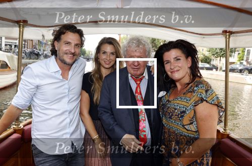 Amsterdam 6 september 2021
Willibrord Frequin viert zijn 80e verjaardag  met zijn kinderen vrouw en beste vrienden op een boot op de grachten van Amsterdam. Zijn kinderen Barbara Rebecca Louis .