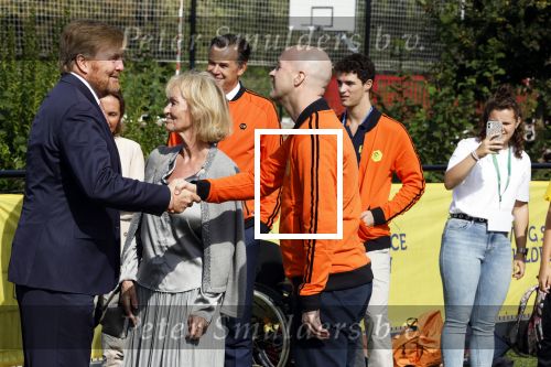 Amsterdam 21 september 2022
Koning Willem Alexander bezoekt sportdag van de Johan Cruyff foundation op de toekomst en in de Johan Cruyff Arena . Danny Cruyff Jordi Cruyff en zijn dochter Susila .