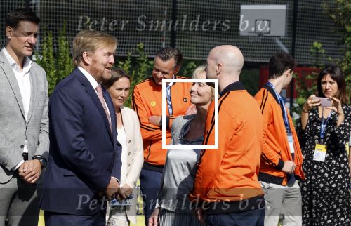 Amsterdam 21 september 2022
Koning Willem Alexander bezoekt sportdag van de Johan Cruyff foundation op de toekomst en in de Johan Cruyff Arena . Danny Cruyff Jordi Cruyff en zijn dochter Susila .