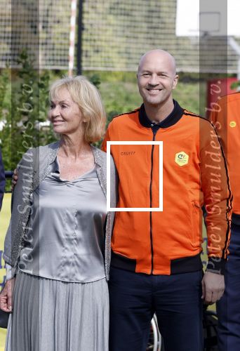 Amsterdam 21 september 2022
Koning Willem Alexander bezoekt sportdag van de Johan Cruyff foundation op de toekomst en in de Johan Cruyff Arena . Danny Cruyff Jordi Cruyff en zijn dochter Susila .
