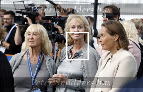 Amsterdam 21 september 2022
Koning Willem Alexander bezoekt sportdag van de Johan Cruyff foundation op de toekomst en in de Johan Cruyff Arena . Danny Cruyff Jordi Cruyff en zijn dochter Susila .
