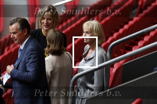 Amsterdam 21 september 2022
Koning Willem Alexander bezoekt sportdag van de Johan Cruyff foundation op de toekomst en in de Johan Cruyff Arena . Danny Cruyff Jordi Cruyff en zijn dochter Susila .