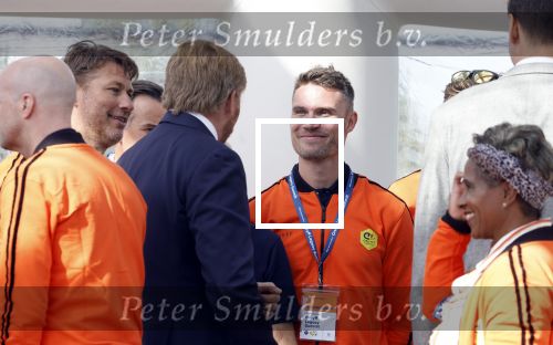 Amsterdam 21 september 2022
Koning Willem Alexander bezoekt sportdag van de Johan Cruyff foundation op de toekomst en in de Johan Cruyff Arena . Danny Cruyff Jordi Cruyff en zijn dochter Susila . Derk Boerrigter