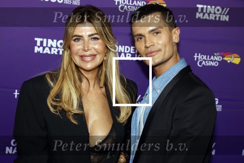 Amstelveen 26 september 2022
Premiere theatershow Tino Martin in de schouwburg van Amstelveen . Estelle Cruyff kwam met Koen Kardashian