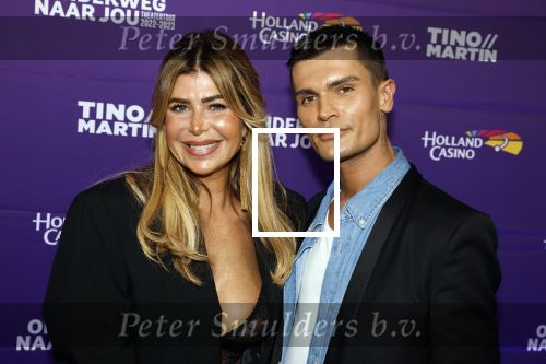 Amstelveen 26 september 2022
Premiere theatershow Tino Martin in de schouwburg van Amstelveen . Estelle Cruyff kwam met Koen Kardashian