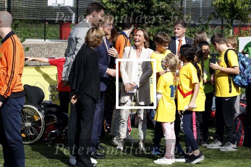 Amsterdam 21 september 2022
Koning Willem Alexander bezoekt sportdag van de Johan Cruyff foundation op de toekomst en in de Johan Cruyff Arena . Danny Cruyff Jordi Cruyff en zijn dochter Susila .