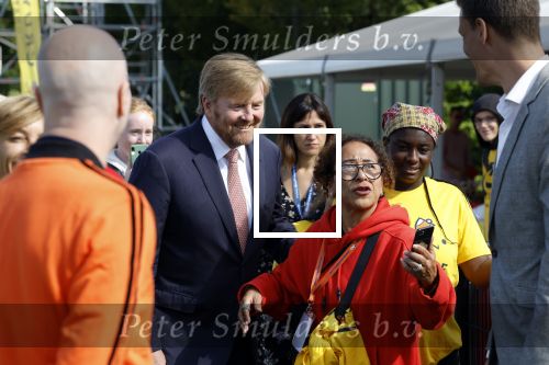 Amsterdam 21 september 2022
Koning Willem Alexander bezoekt sportdag van de Johan Cruyff foundation op de toekomst en in de Johan Cruyff Arena . Danny Cruyff Jordi Cruyff en zijn dochter Susila .