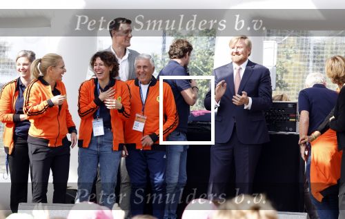Amsterdam 21 september 2022
Koning Willem Alexander bezoekt sportdag van de Johan Cruyff foundation op de toekomst en in de Johan Cruyff Arena . Danny Cruyff Jordi Cruyff en zijn dochter Susila .