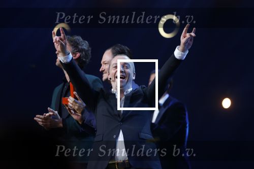 Amsterdam 6 oktober 2022
Uitreiking televizierring 2022 in carre
Niels v d Laan en Jeroen Woe met Miguel Wiels
