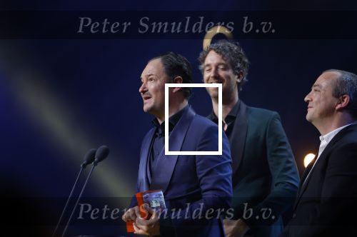 Amsterdam 6 oktober 2022
Uitreiking televizierring 2022 in carre
Niels v d Laan en Jeroen Woe met Miguel Wiels
