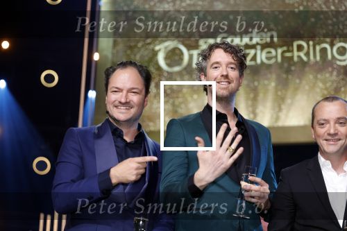 Amsterdam 6 oktober 2022
Uitreiking televizierring 2022 in carre
Niels v d Laan en Jeroen Woe met Miguel Wiels